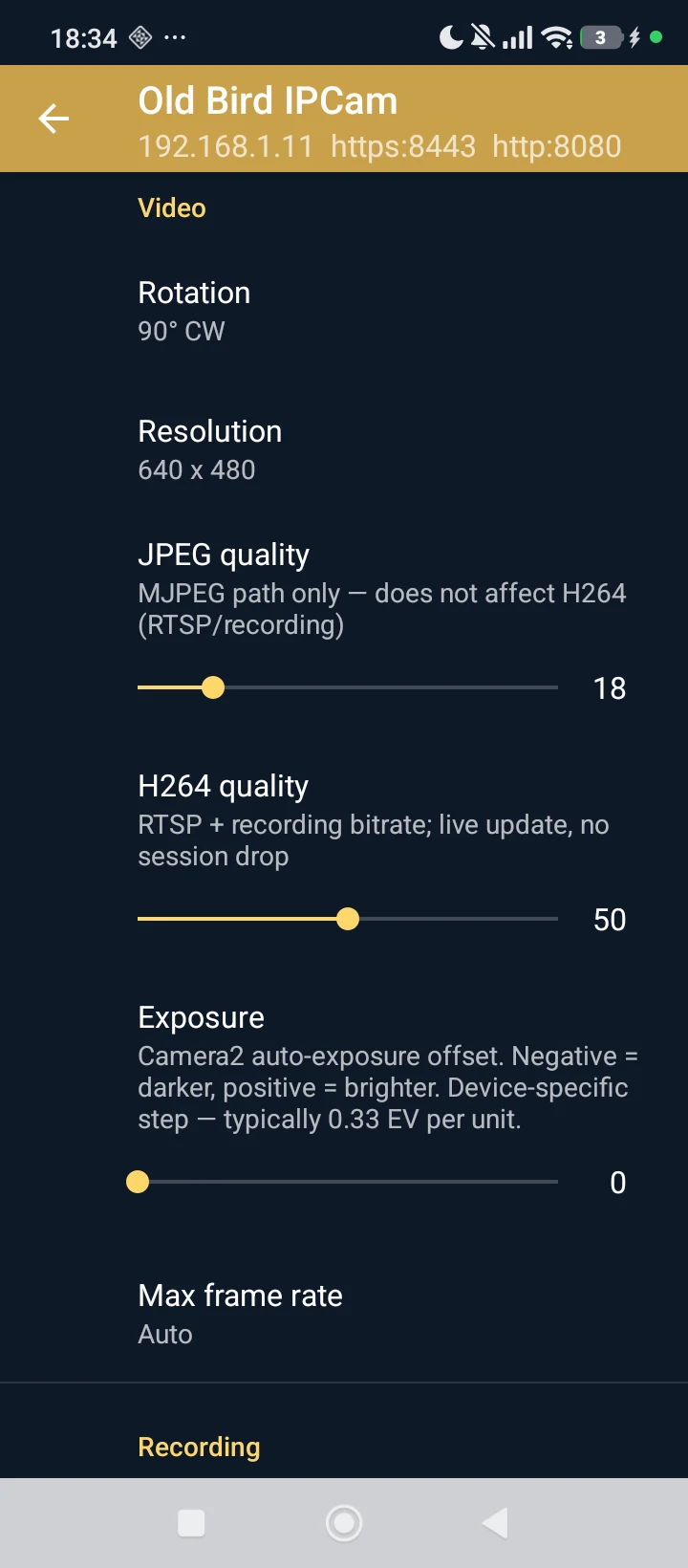 Settings &mdash; video.