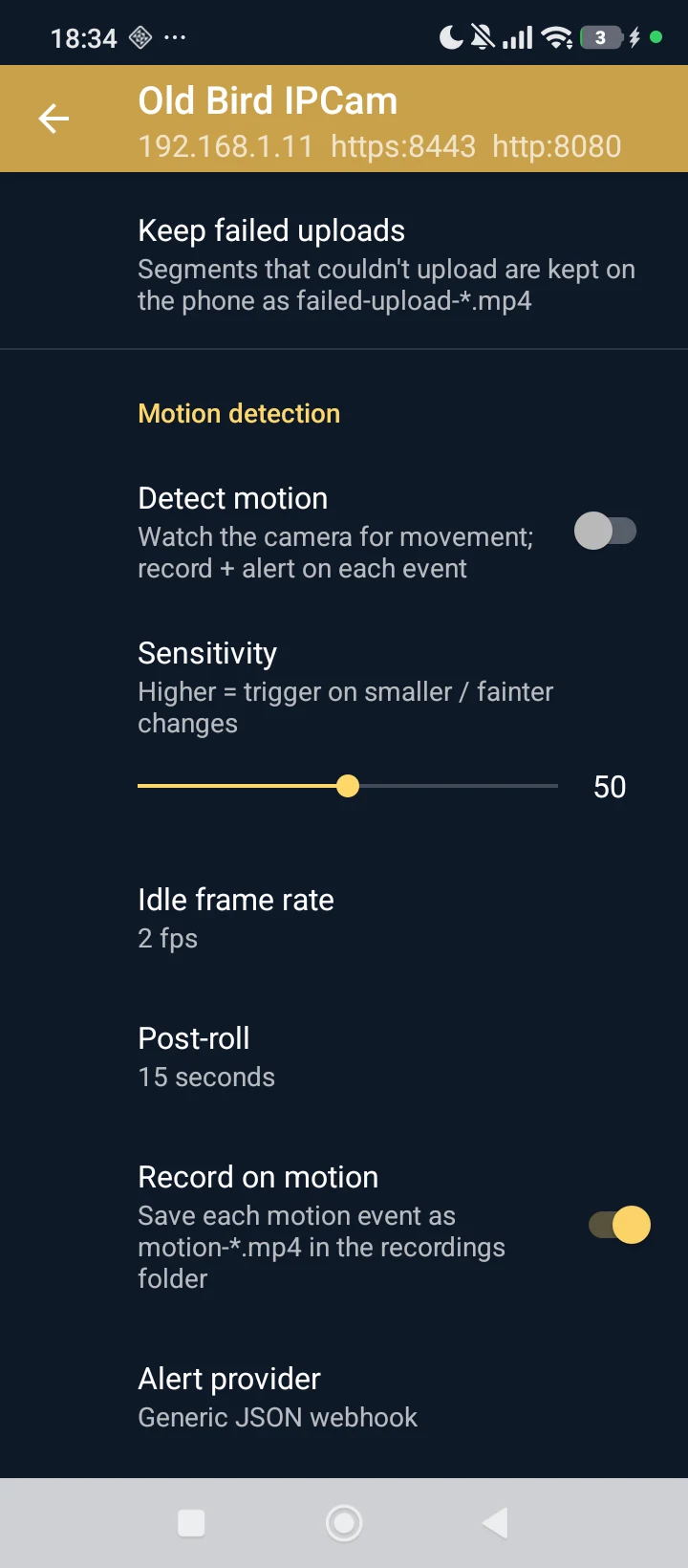 Settings &mdash; motion.