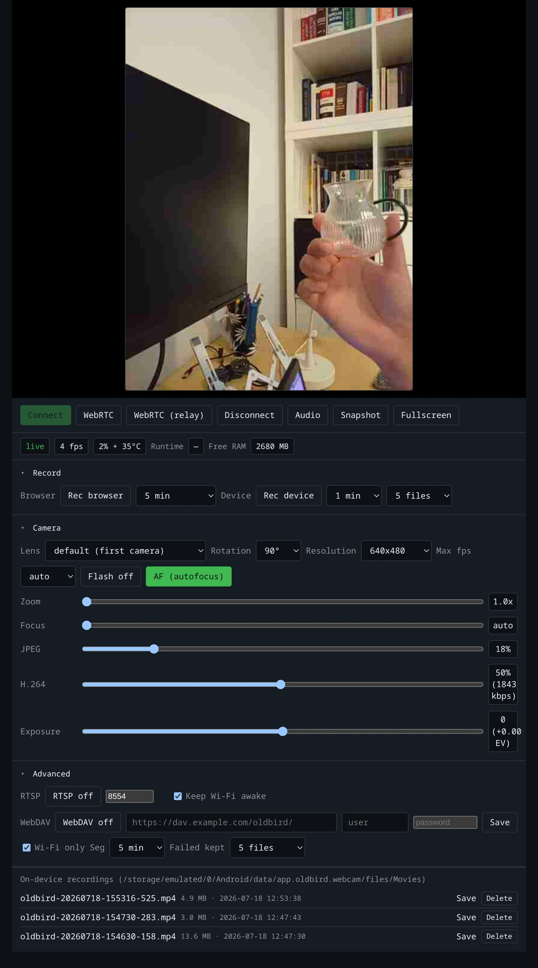 The browser viewer, with every section expanded. Hover any control.